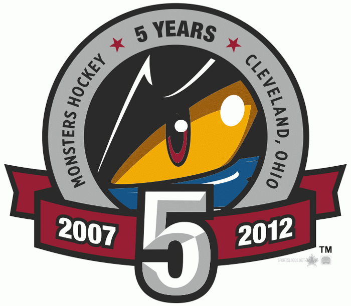 Lake Erie Monsters 2012 Anniversary Logo iron on transfers for T-shirts